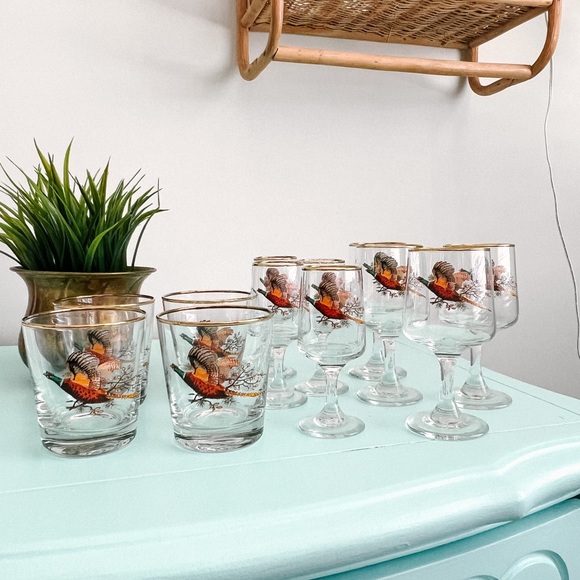Vintage Pheasant Barware - Picture 1 of 11